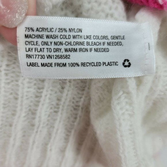 Wild Fable Striped Crewneck Pullover Cropped Multicolor Sweater Open Knit Small - Picture 7 of 7